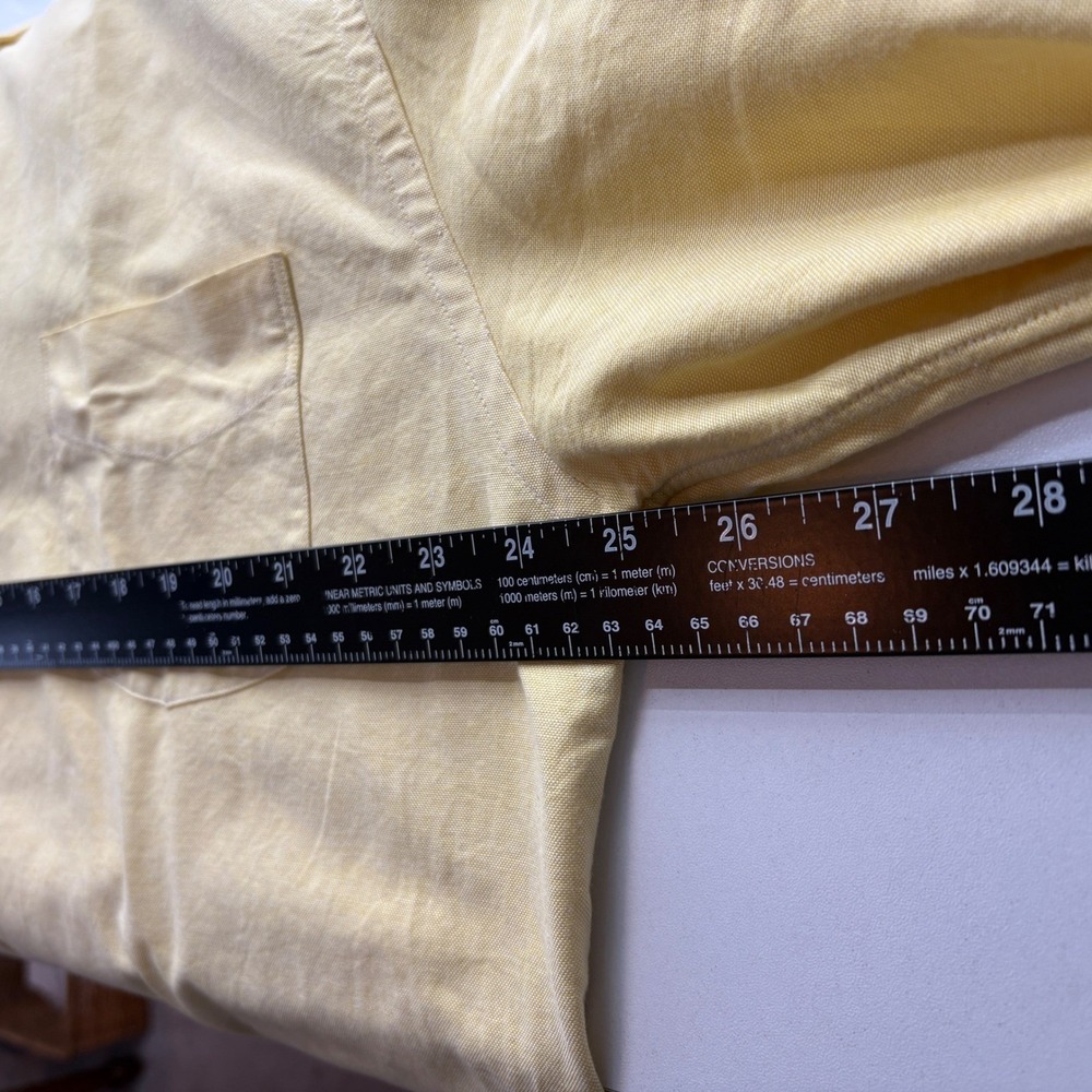 J.Crew Mens Oxford Button Down Shirt Yellow Long Sleeve Cotton XXL 60763 SP13 - Picture 6 of 9